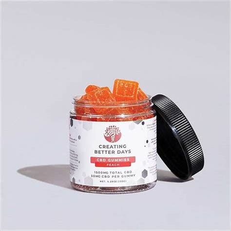 Creating Better Days CBD Gummies 1500 MG - THC Free Peach