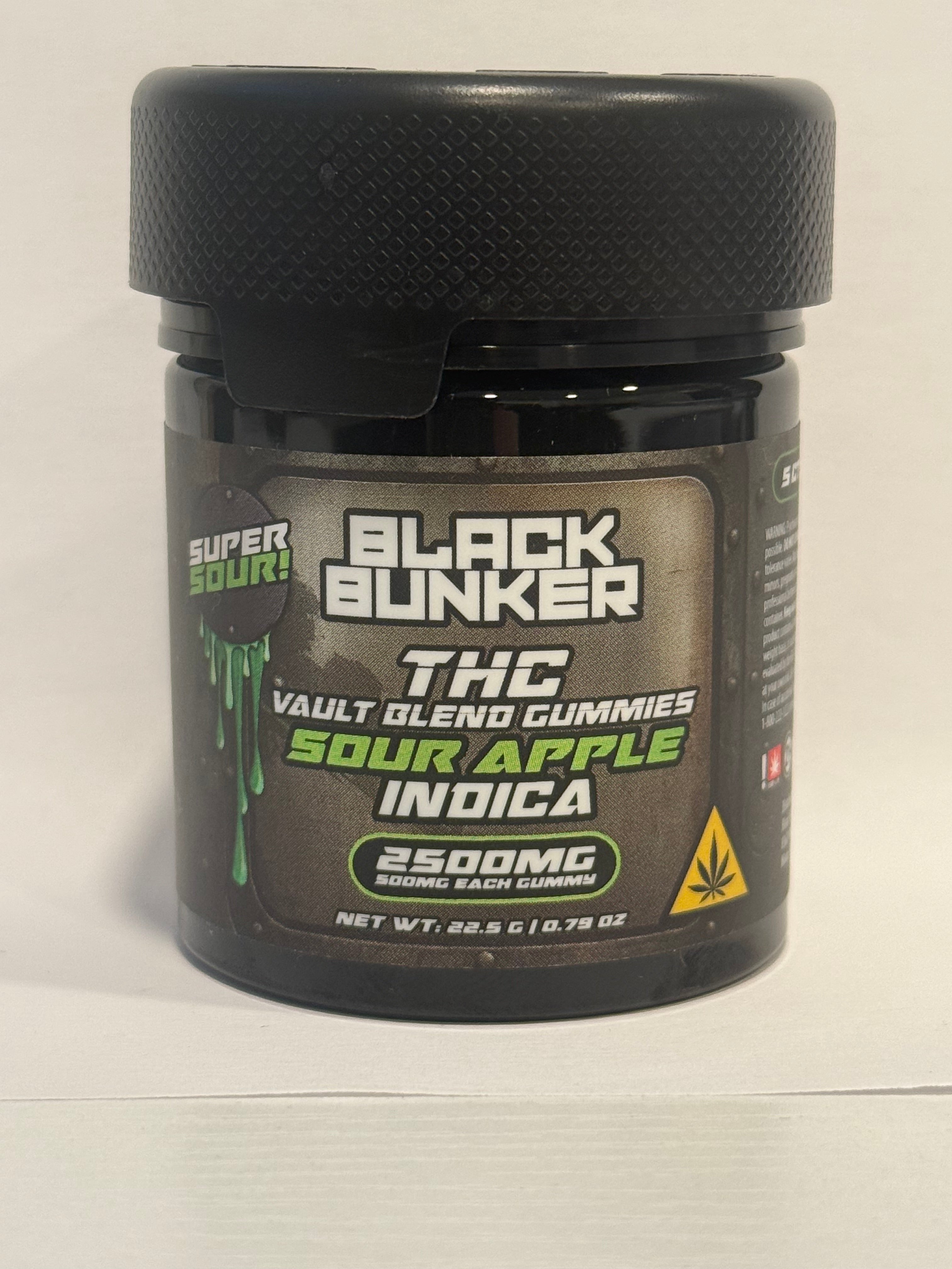 Black Bunker 2500MG (SOUR APPLE) 5CT Indica