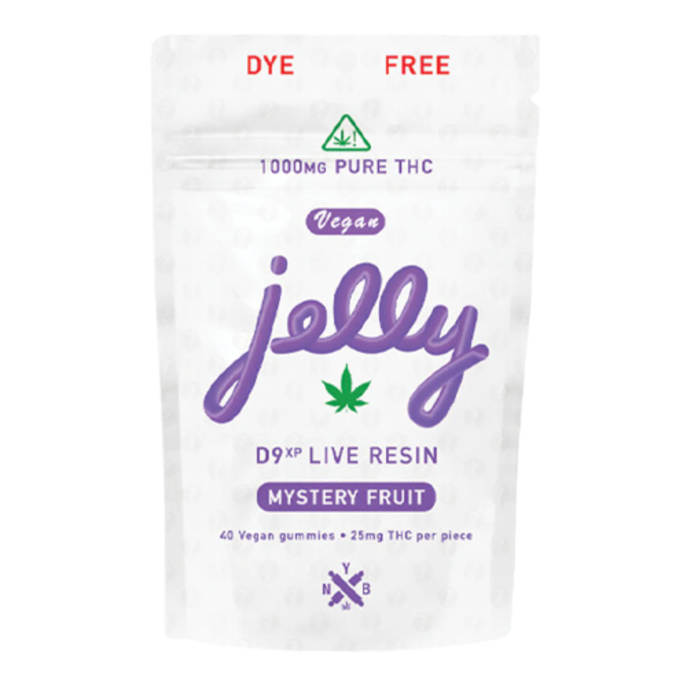 Jelly D9 Live Resin 1000mg Gummies 40ct- Mystery Fruit