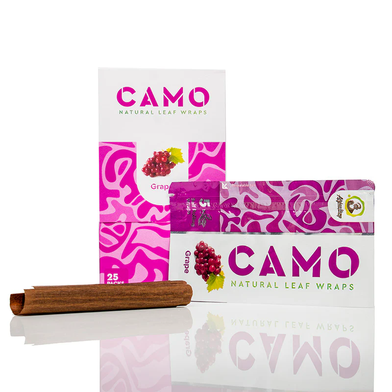 Camo Natural Leaf Wrap 5pk Grape