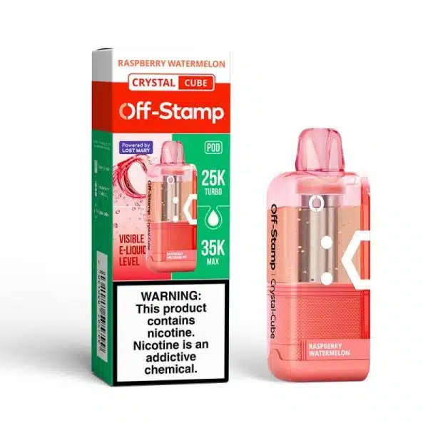 Off-Stamp X-Cube Crystal Pod – 35000 Puffs – Vape Disposable Raspberry Watermelon