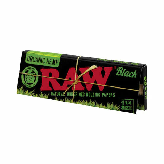 Raw Organic Hemp Black 1 1/4 Papers