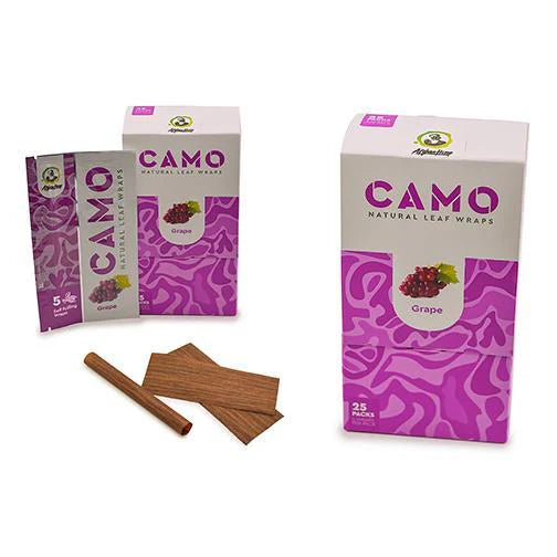 Camo Natural Leaf Wrap 5pk Grape