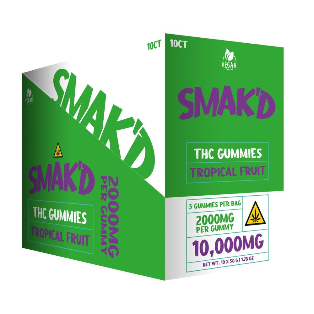 SMAK'D THC Gummies 10,000mg - Tropical Fruit