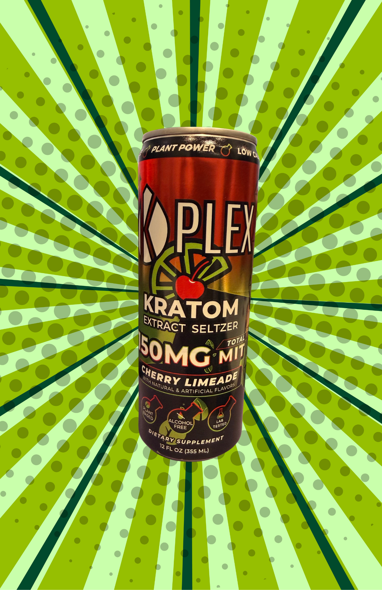 K Plex Kratom Seltzer (Cherry Limeade) 150mg