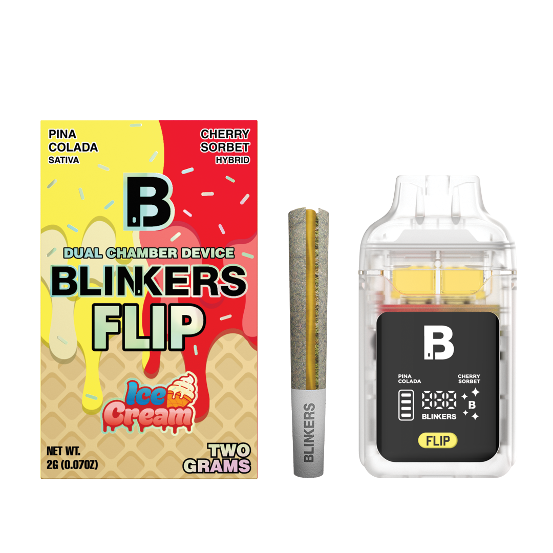 Blinkers Flip- 2G Pina Colada/ Cherry Sorbet PLUS .5G Hash Hole