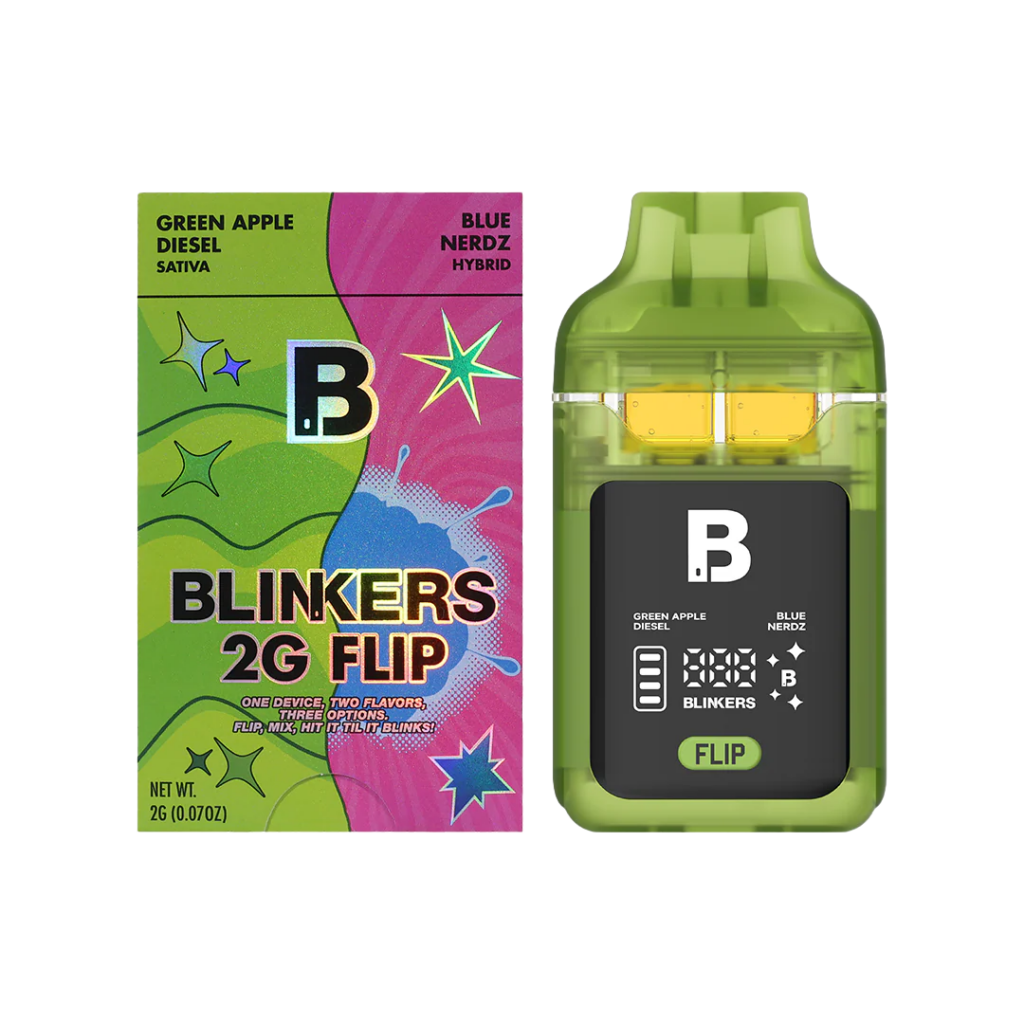 Blinkers- Flip 2G- Green Apple Diesel/Blue Nerdz