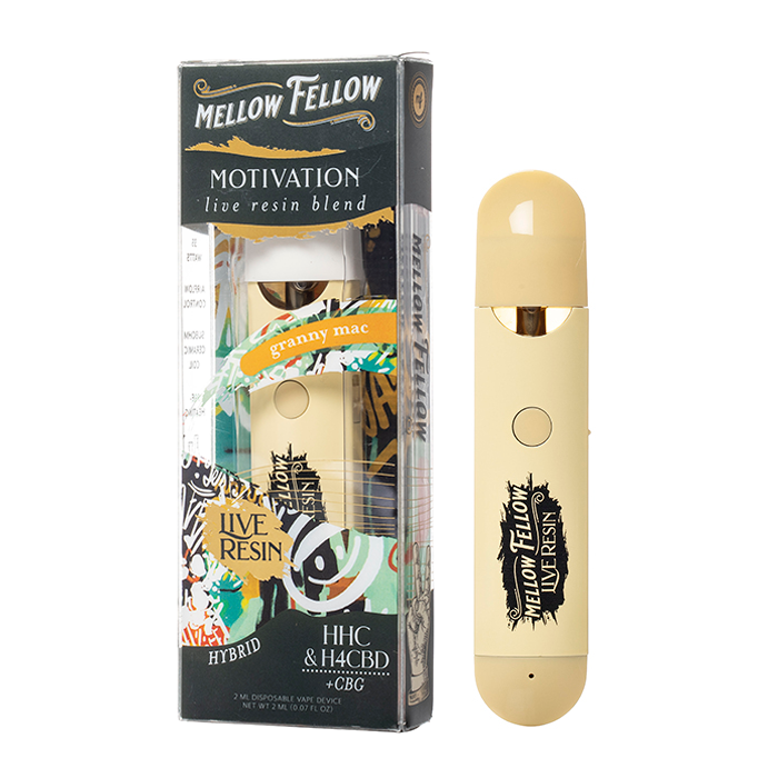 Mellow Fellow Live Resin Motivation Blend 2ml Disposable Vape Granny Mac Hybrid