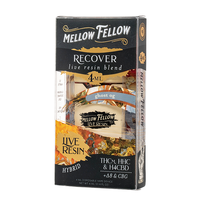 Mellow Fellow Live Resin Recover Blend 4ml Disposable Vape Ghost OG Hybrid