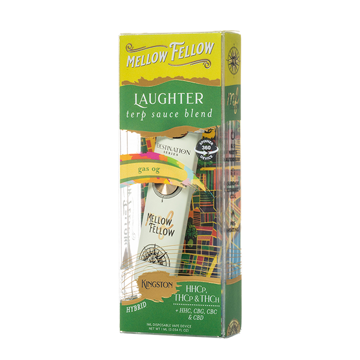 Mellow Fellow - Spinner Disposables - 1ml - Laughter - Kingston - Gas OG (Hybrid)