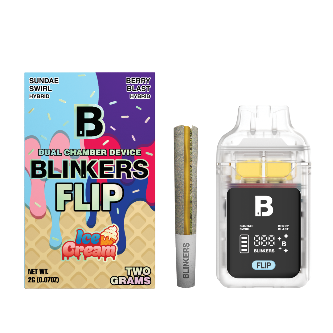 Blinkers Flip- 2G Sundae Swirl / Berry Blast PLUS .5G Hash Hole