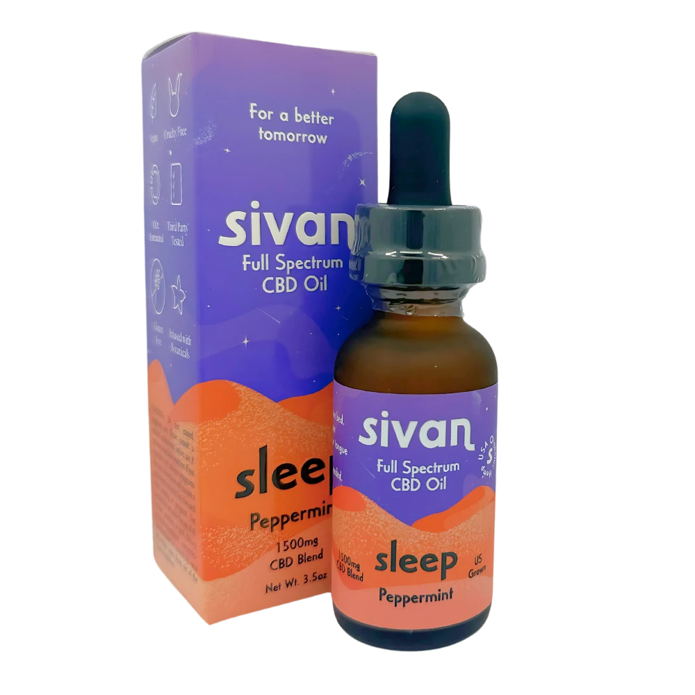 Sivan Remedies Sleep Tincture Full Spectrum CBD Oil 1500mg Peppermint