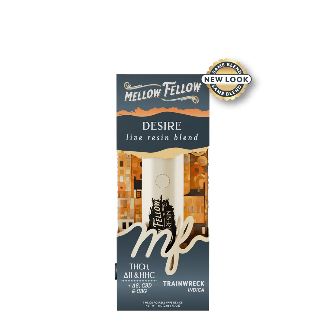 Mellow Fellow - Disposable - 1mL - Desire Blend - Trainwreck (Indica)