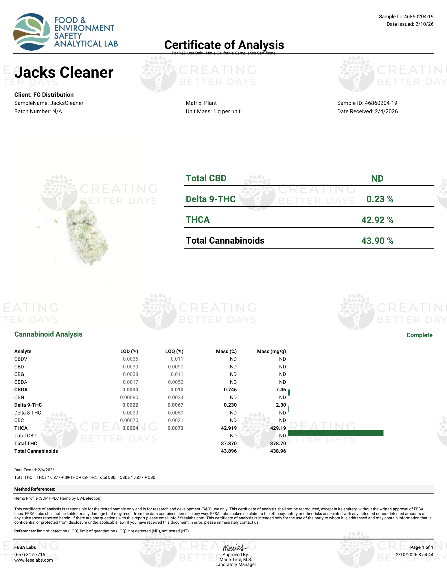 CBD-Jack's Cleaner (3.5G) Sativa