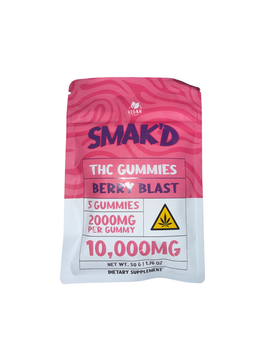 SMAK'D THC Gummies 10,000mg - Berry Blast