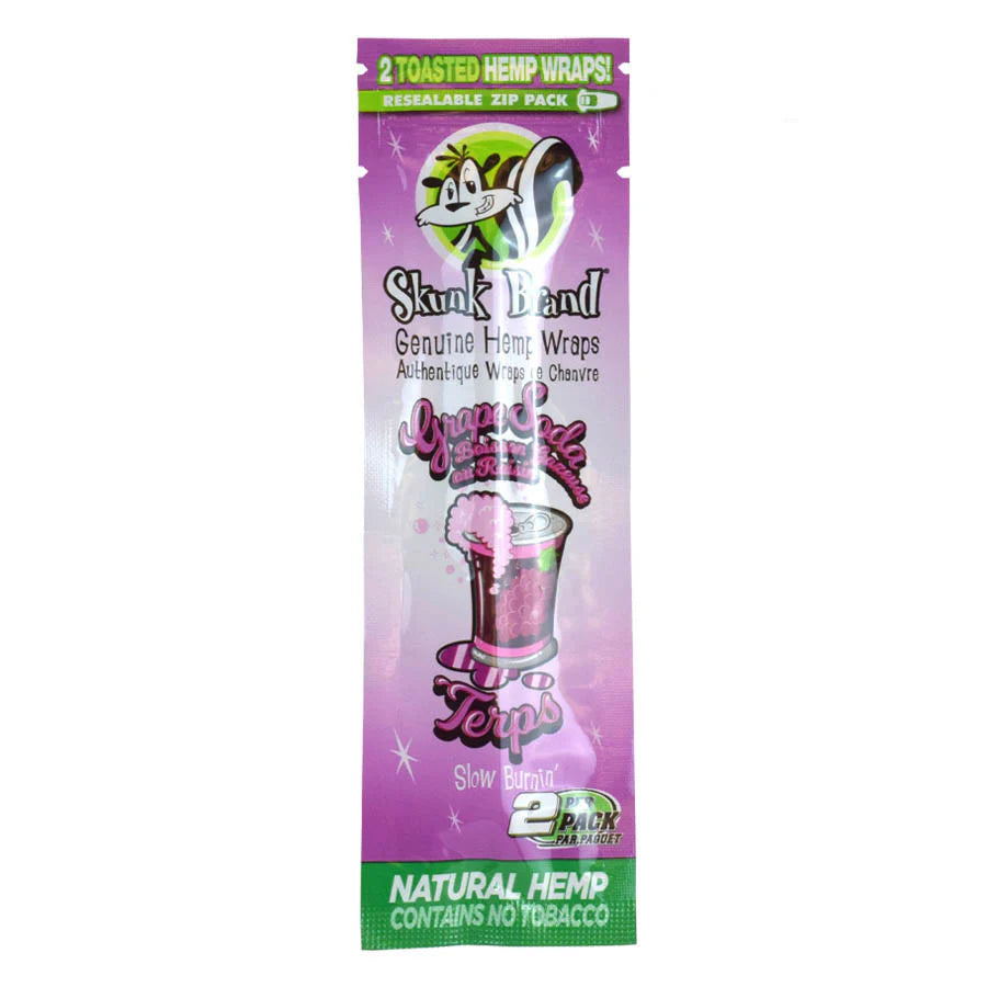 Skunk Brand Hemp Wraps 2 pk Grape Soda