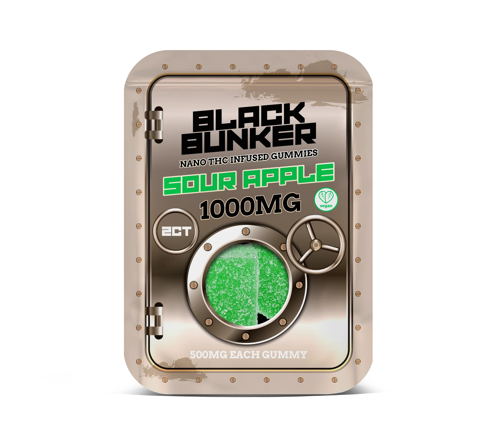 Black Bunker 1000MG (Sour Apple) 2ct Gummies