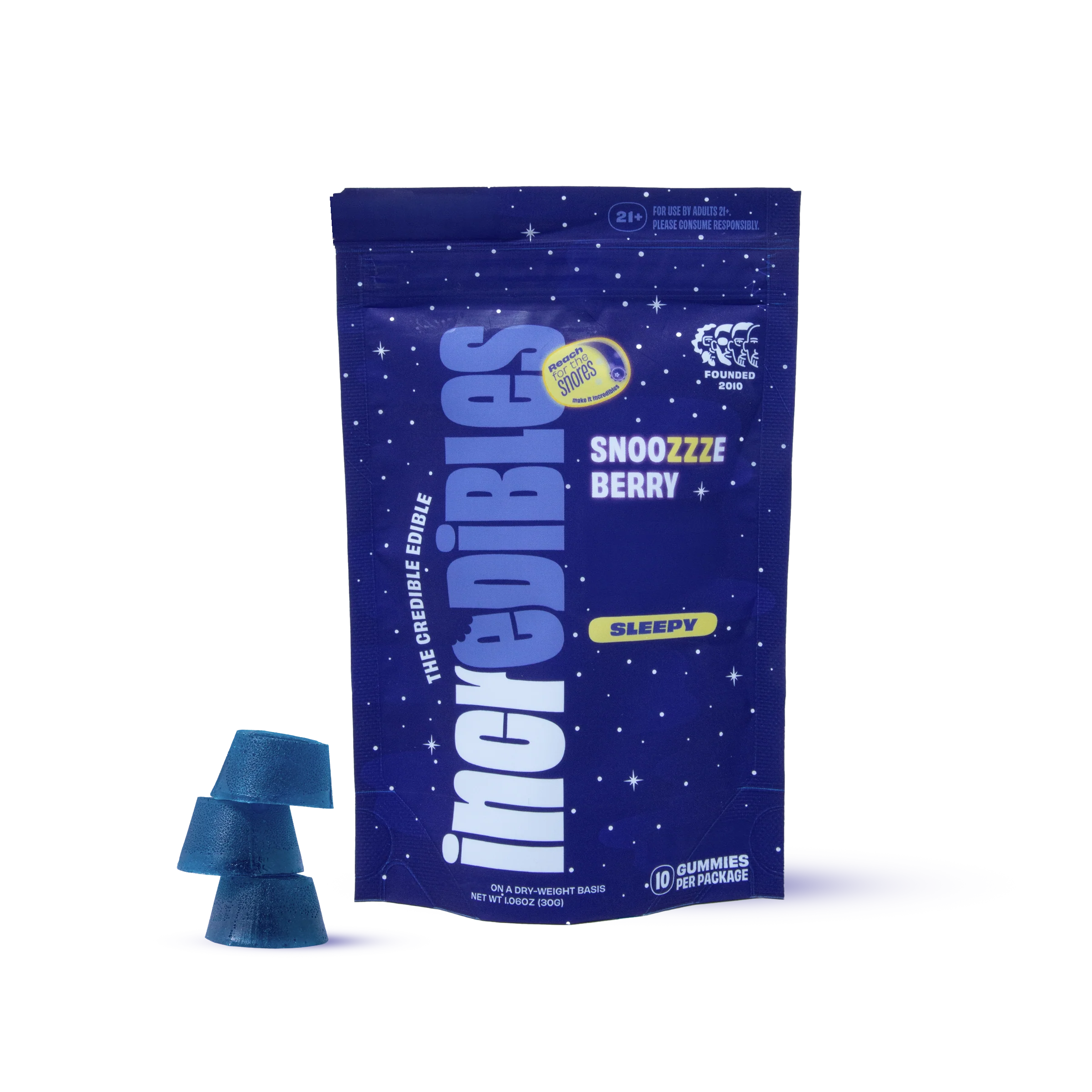 Incredibles Snoozzzeberry Gummies (D9 10MG + CBN 2MG)