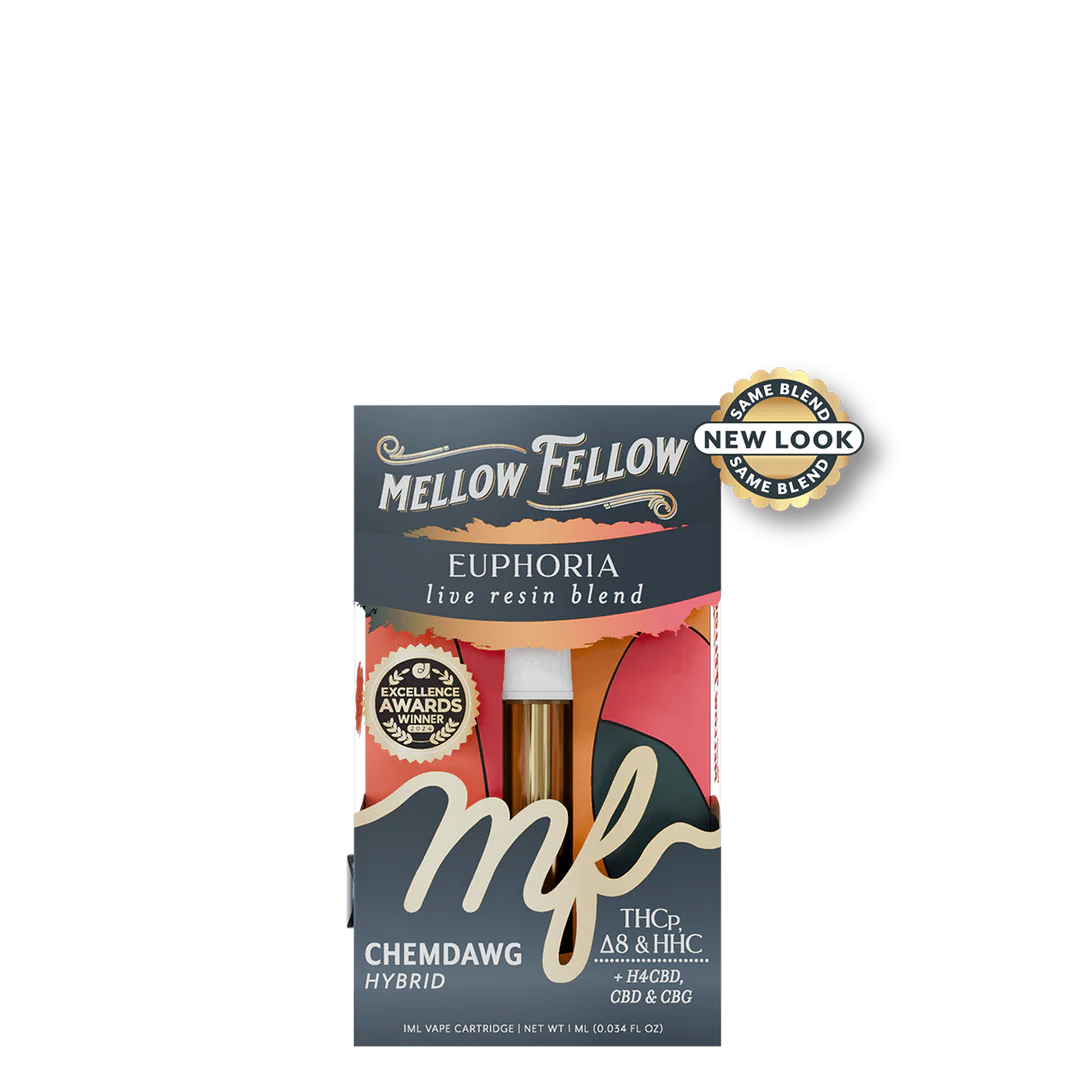 Mellow Fellow - Cartridge 1mL - Live Resin -Euphoria Blend - Chemdawg - POP