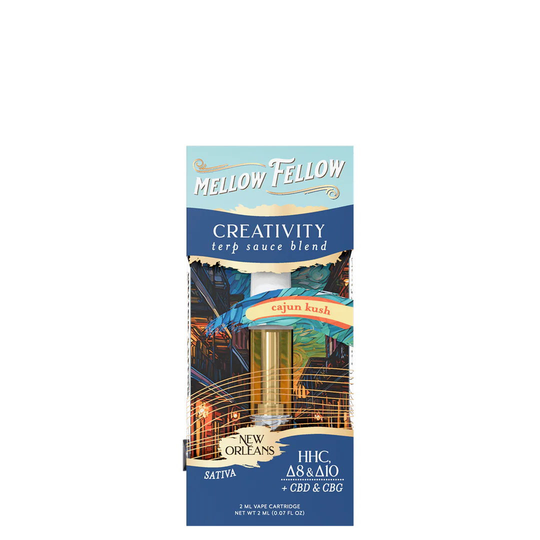 Mellow Fellow-Cajun Kush (Sativa) 2ML Cartridges