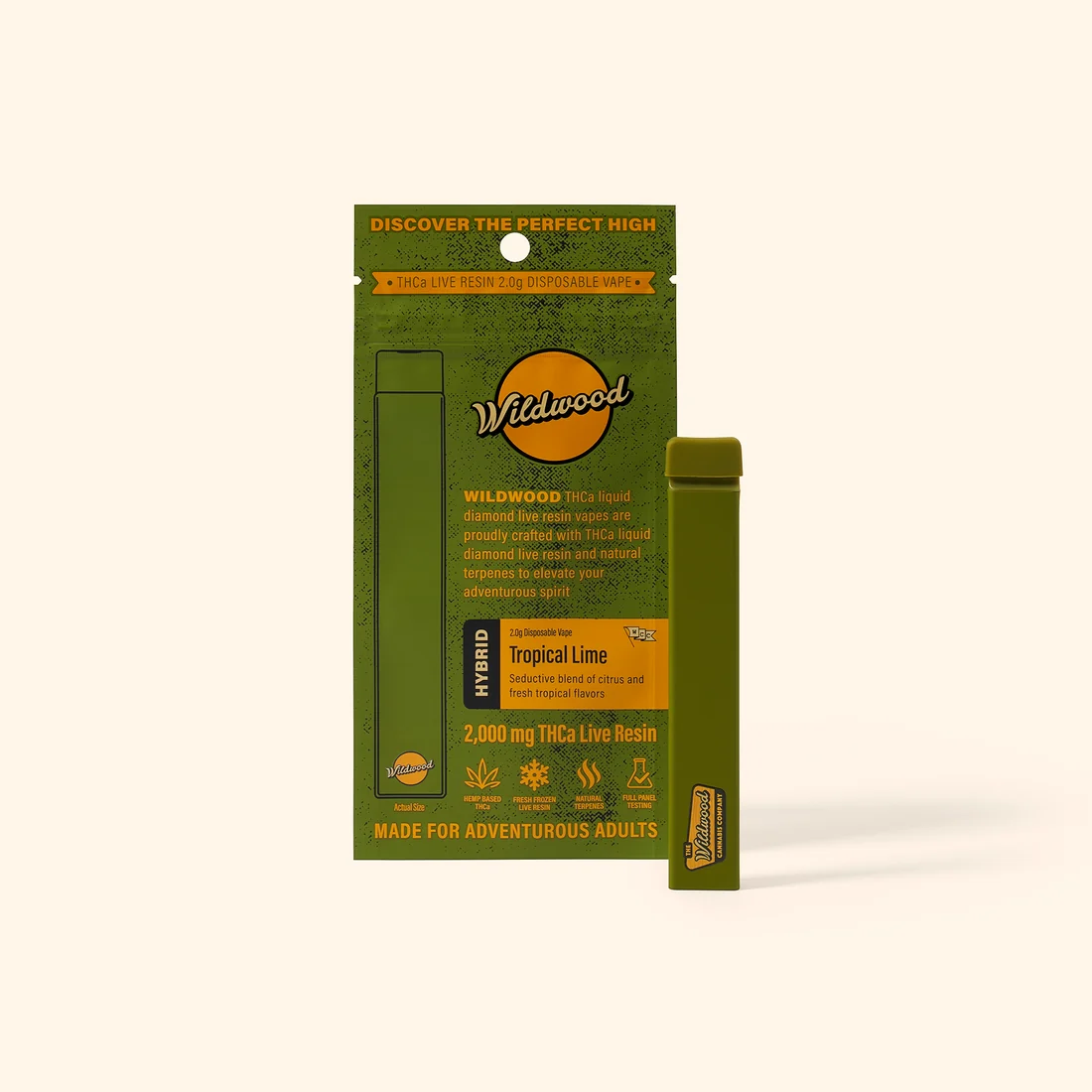 Wildwood- Tropical Lime (Hybrid) 2G Dispo Live Resin